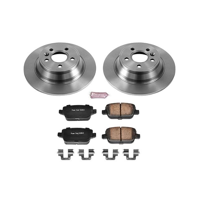Power Stop KOE5341 Rear Replacement Brake Kit-OE Brake Rotors & Ceramic Brake Pads For Volvo S80 2007-2008 [Model Specific]
