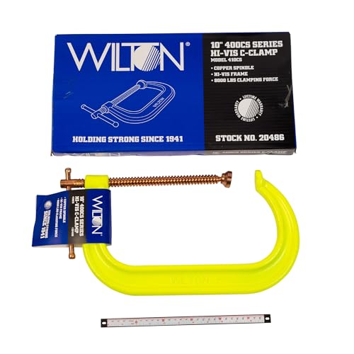 Wilton Hi-Vis Spark-Duty C-Clamp, 10-1/8" Opening, 5-7/8" Throat, 8000 Lbs. Clamping Force (Model 410CS)
