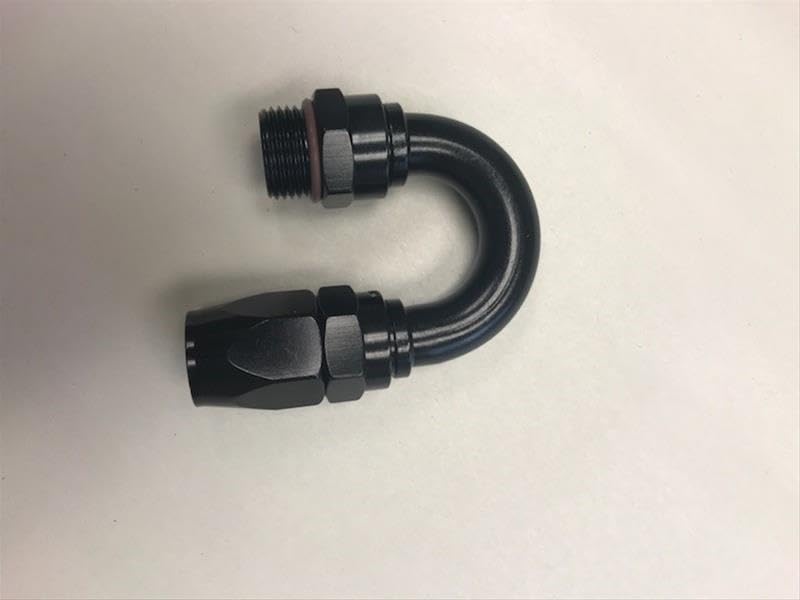 Rad. Fitting -12AN Male Fragola x 180 Degree Pro-Flow Hose End - Black
