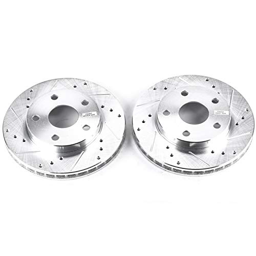 Power Stop Front JBR590XPR Drilled & Slotted Rotor Pair For Toyota MR2 1991-1995 [Model Specific]