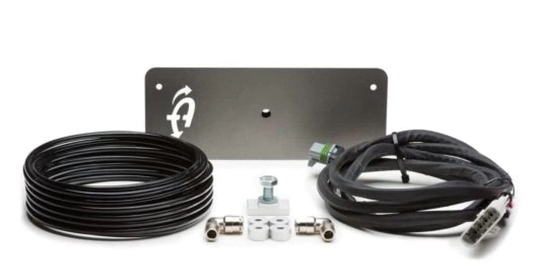 Twin Compressor Mount & Connection Kit - Up Down Air F Series Bed With Locking Tie Downs for ARB & EGOI II Dual Air Compressor - Gray