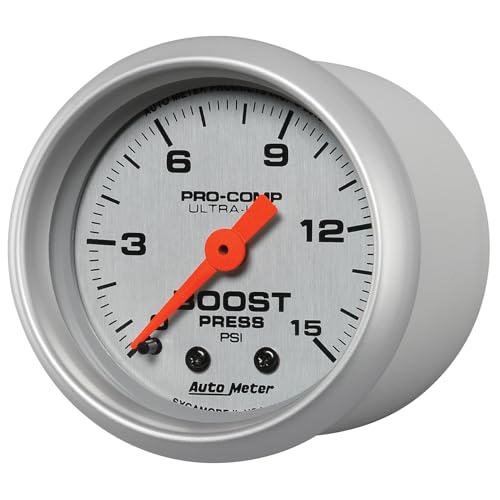 Ultra-Lite Auto Meter (4302) 2-1/16" 0-15 PSI Mechanical Boost Gauge