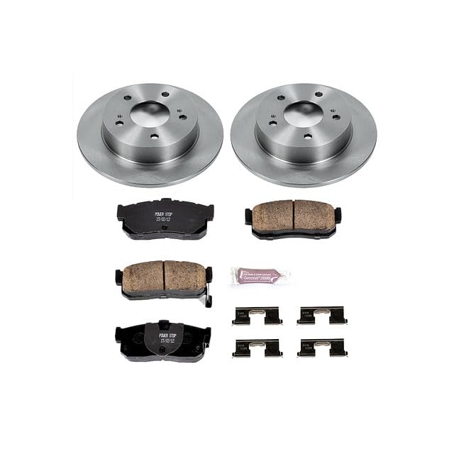 POWERSTOP Autospecialty KOE3099 Rear Replacement Brake Kit-OE Brake Rotors & Ceramic Brake Pads For Nissan Maxima 1989-1994 [Model Specific]