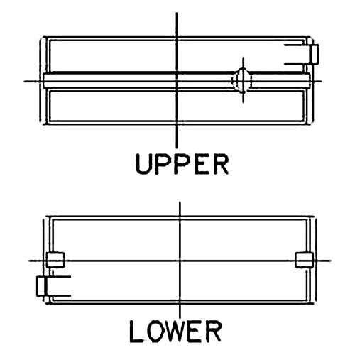 Main Bearing ACL 5M8361HX-STD (5M8361Hx-Std s; Tri-Metal; Upper & Lower), 1 Pack