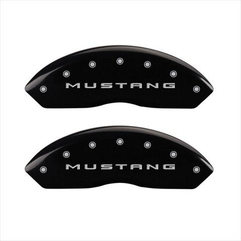 SET OF 4 CALIPER COVERS, FRONT: 2015/3.7 - REAR: 2015/MUSTANG, BLACK POWDER CO
