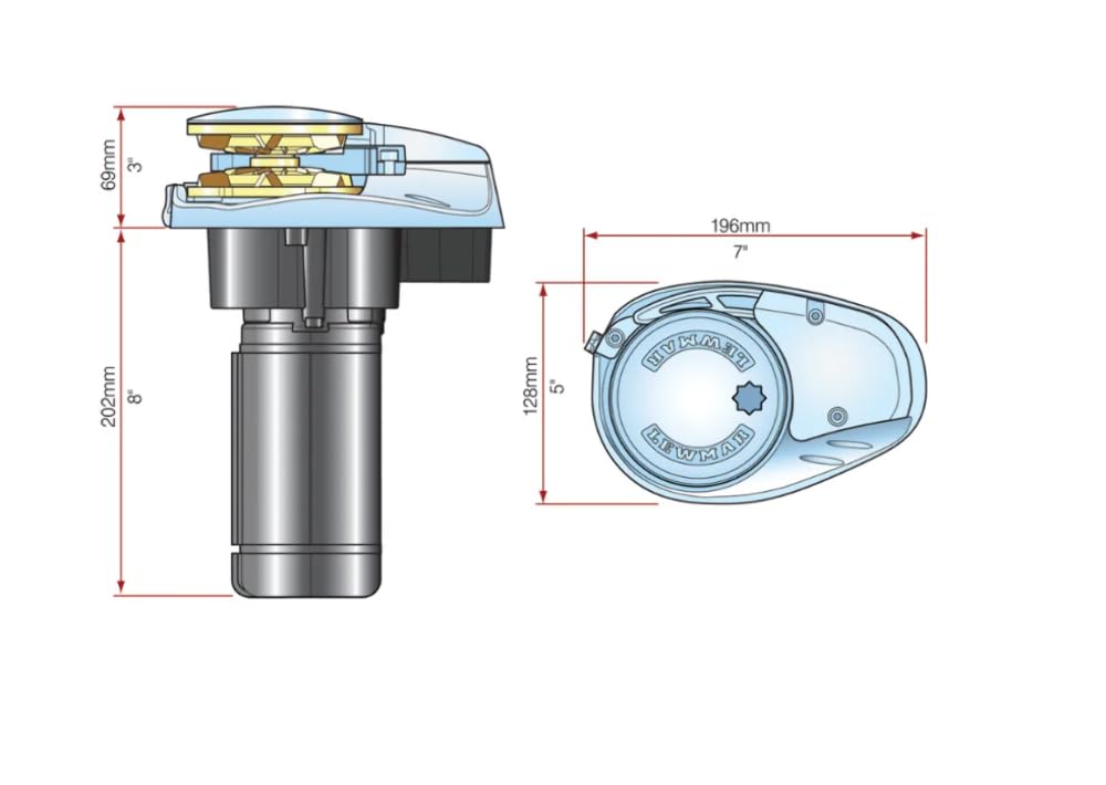 12V Lewmar V700 Vertical Windlass