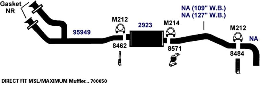 Exhaust Muffler AP Exhaust Products 2923
