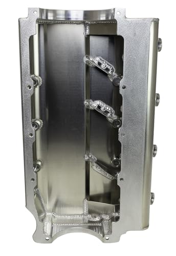 Moroso Aluminum Dry Sump Oil Pan 20037, Fits Big Block Chevy Mark IV Engine, 4 Pick Ups PS, 5" Depth, Hydroplane/Grand Prix Boat