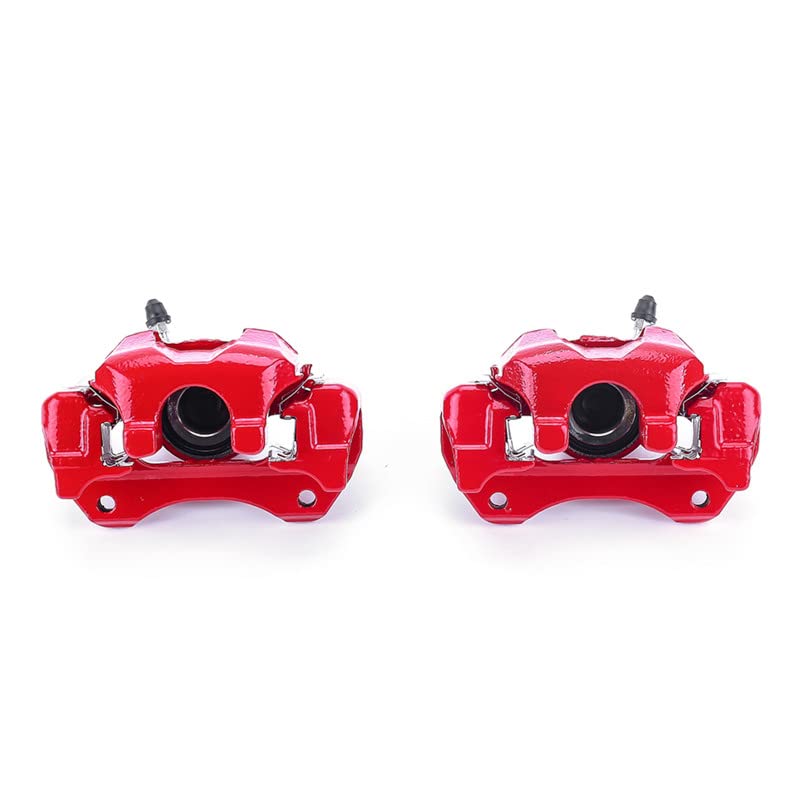 Power Stop S2684A Rear Pair of High-Temp Red Powder Coated Calipers For Toyota Highlander 2001-2003 [Model Specific]