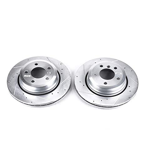 Rear Power Stop EBR689XPR Drilled & Slotted Rotor Pair For BMW X3 2004-2010 [Model Specific]