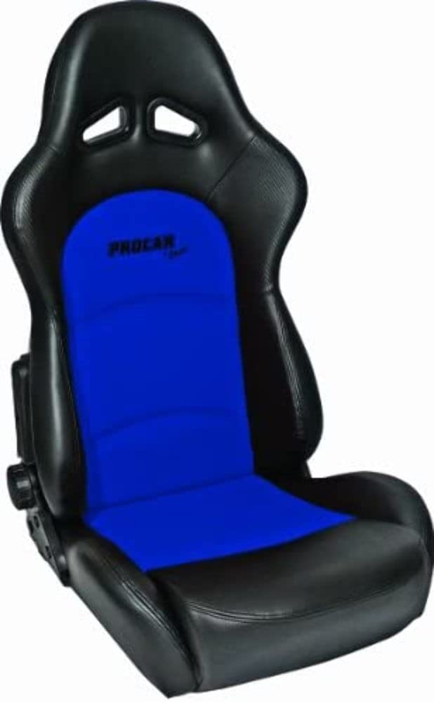 Black Vinyl Trim, Blue Velour Insert ProCar by Scat 80-1615-65 Racing Sportsman Pro Recliner Common Seat
