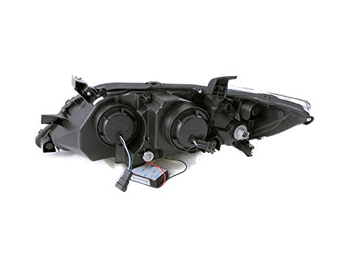 121442 ANZO USA Headlight Set Projector w/CCFL Halo-Black