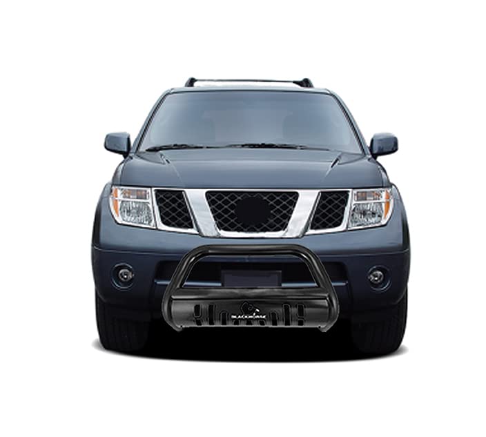 Bull Bar Black Horse Skid Plate Compatible with 2005-2021 Nissan Frontier|2005-2007 Nissan Pathfinder|2005-2015 Nissan Xterra-CBB-NIB4201SP