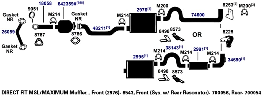 Exhaust Muffler AP Exhaust Products 700054