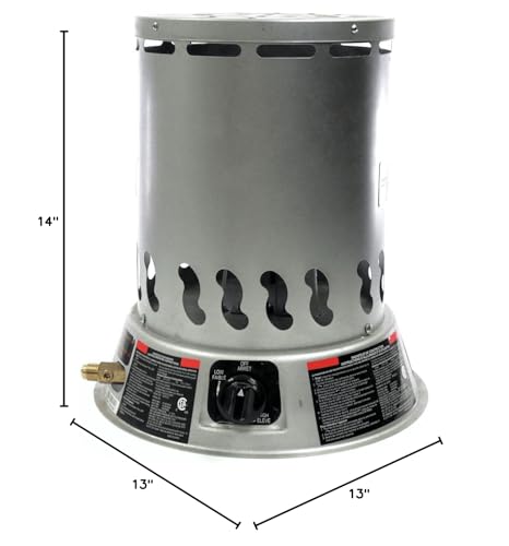 25,000 BTU Mr. Heater MH25CVX Propane Gas Convection Heater for Construction Sites, Garages, and Outdoors - Silver