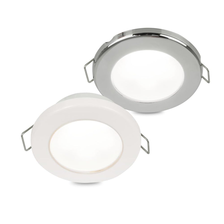 Hella Marine 3" Round EuroLED 75 Spring Mount Down Light - Warm White LED - Stainless Steel Rim - 12V