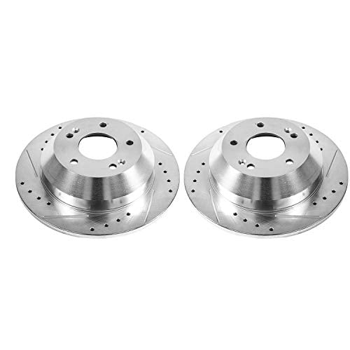 Rear Power Stop JBR1532XPR Drilled & Slotted Evolution Rotor Pair