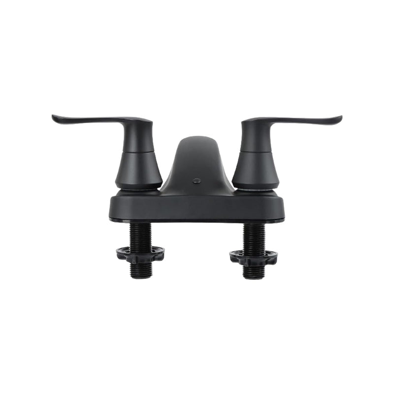 Matte Black Empire Faucets Bathroom Sink Faucet Kit - 4in Water Spout, Non-Metallic Dark Bath Fixtures for RV, Campers