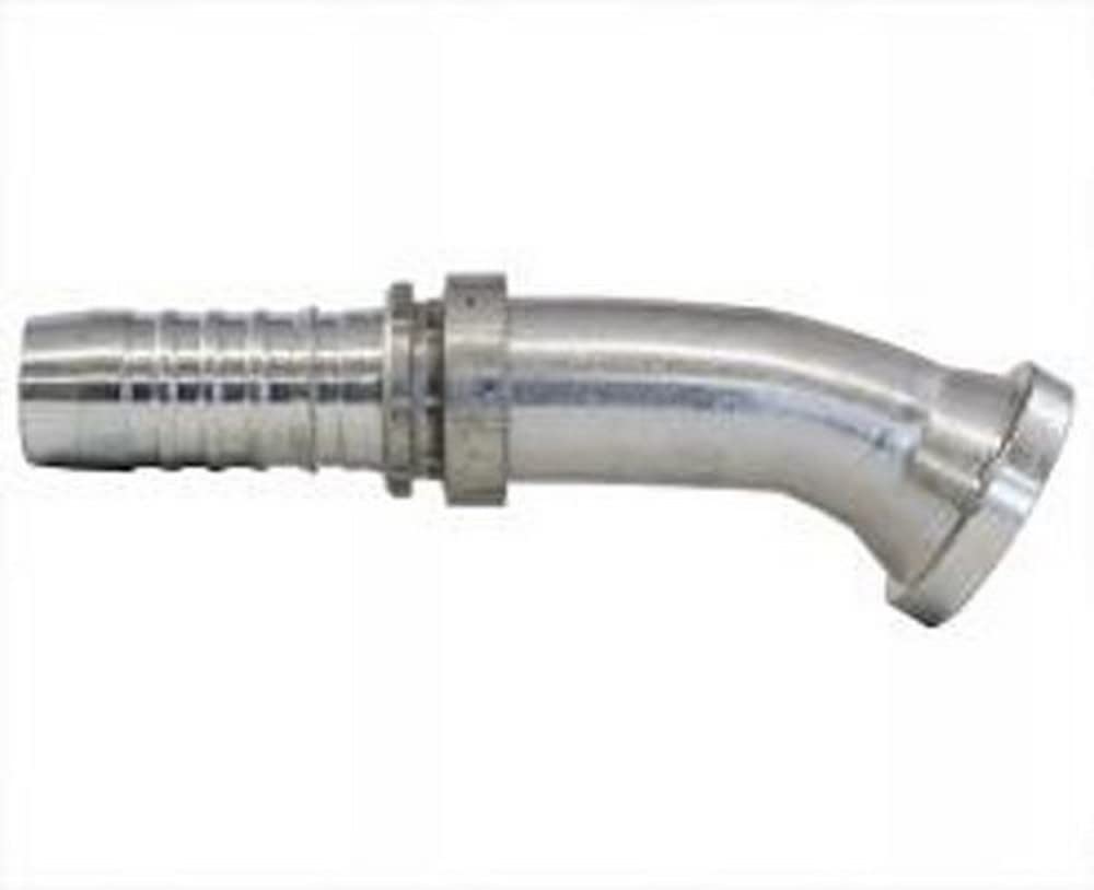 GlobalSpiral Couplings Gates 20GS-24FLH22M, Code 62 O-Ring Flange Heavy, Zinc Plated Carbon Steel, 7.40", 22 1/2° Bent Tube, 1 1/4" ID