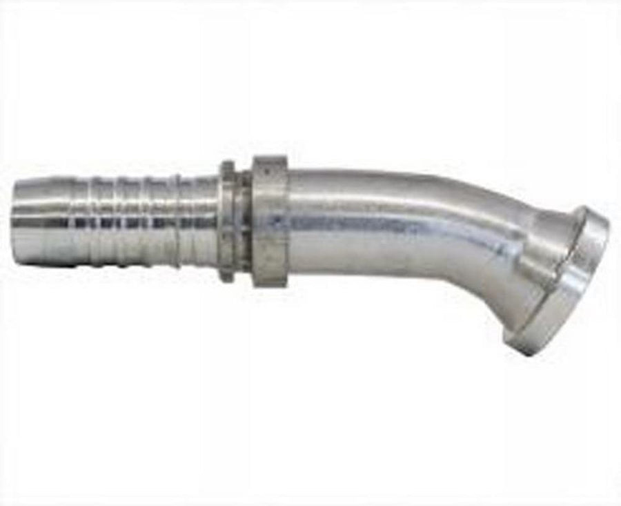 GlobalSpiral Couplings Gates 20GS-24FLH22M, Code 62 O-Ring Flange Heavy, Zinc Plated Carbon Steel, 7.40", 22 1/2° Bent Tube, 1 1/4" ID