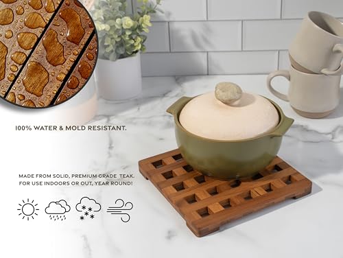 Teak Square Trivet Whitecap Industries - Large 8"