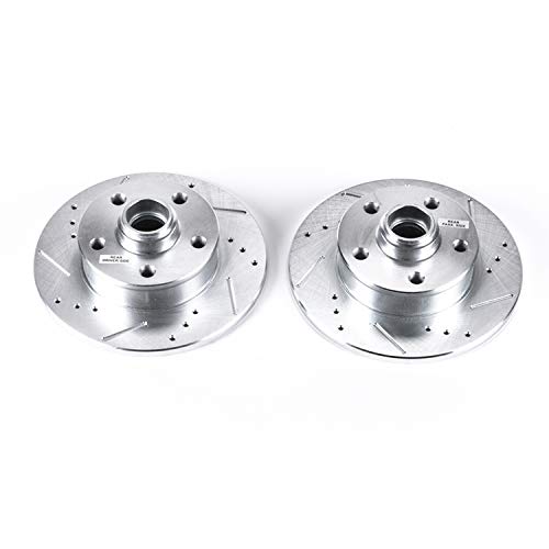 Rear Power Stop EBR426XPR Drilled & Slotted Evolution Rotor Pair