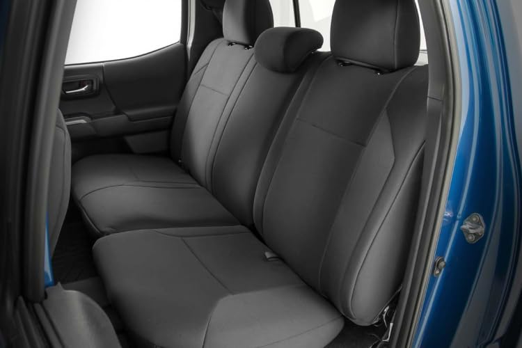 Rough Country Neoprene Seat Covers for Tacoma Toyota (2016-2023) - Waterproof, UV Resistant, Foam Padded, F/R Seat Cover Set