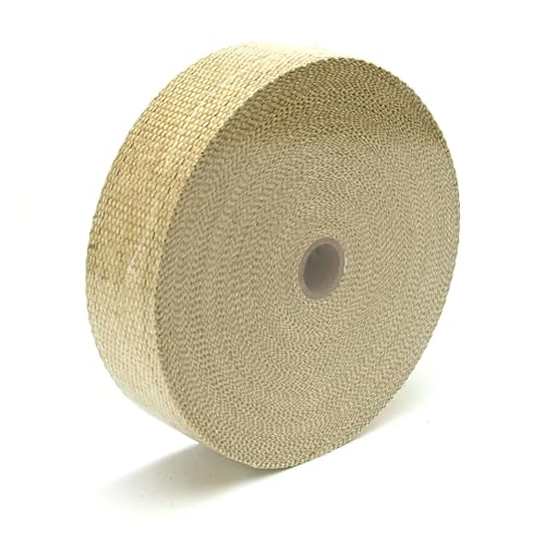 2" x 100' Glass Fiber Exhaust Heat Wrap - Design Engineering Heat Wrap for Exhaust Pipes, Pliable Exhaust Wrap Tape, Withstands 1800°F Direct Heat & 2500°F Intermittent Heat