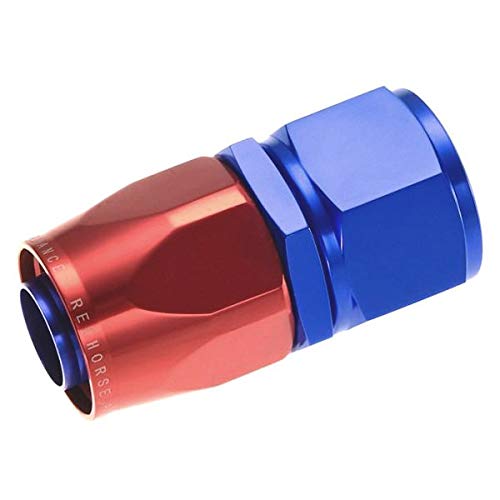1000-20-1-20 An Straight Red/Blue Aluminum Hose End-Red Horse Performance