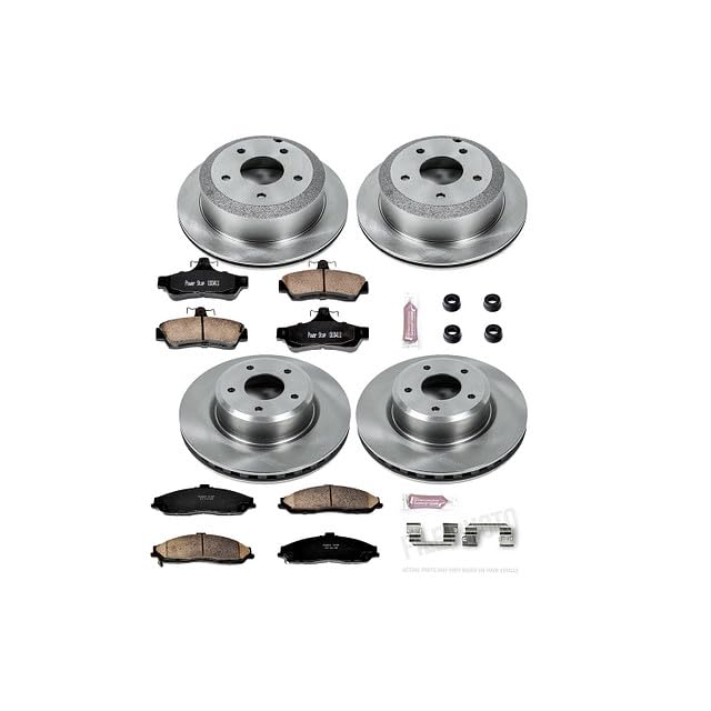 POWERSTOP Autospecialty KOE2893 Front and Rear Replacement Brake Kit-OE Brake Rotors & Ceramic Brake Pads For Pontiac GTO 2005-2006 [Model Specific]