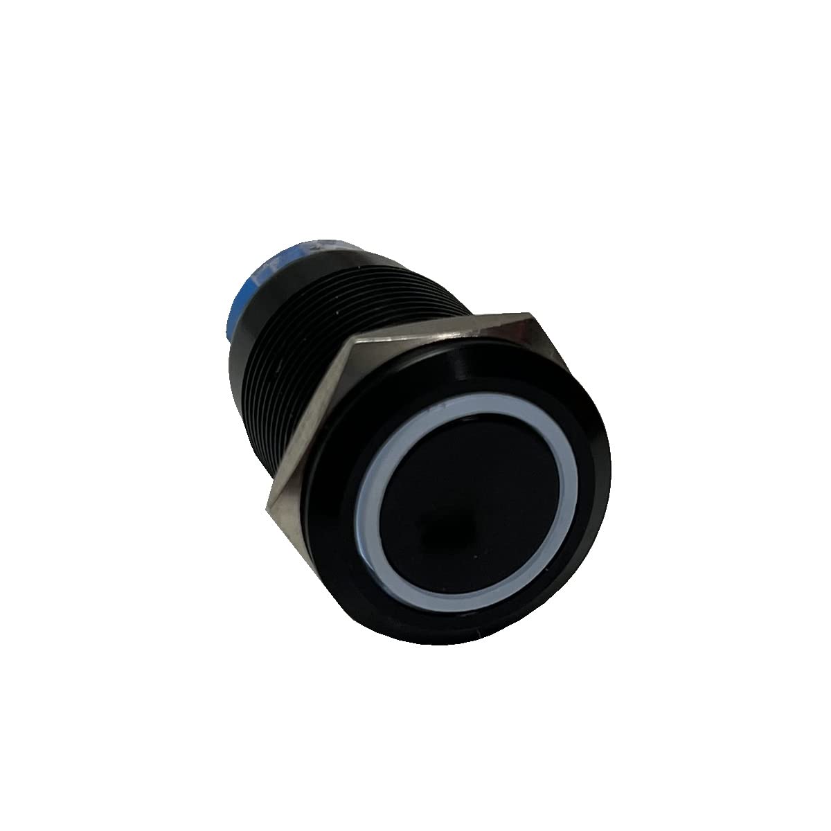 Race Sport Lighting 19mm Momentary Push Button Switch Fit 12V Momentary Function Pre-Wired Switch with WHITE LED RSMB19MMW
