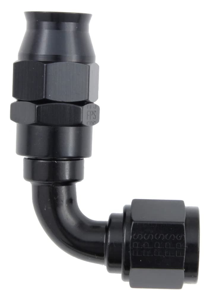 Size (-6) Fragola 689006-BL Black 90° PTFE Hose Fitting
