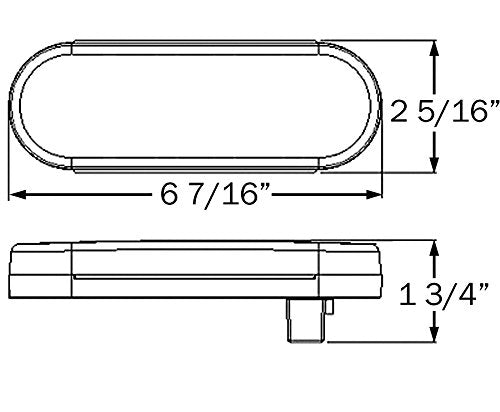 Red Optronics 6" Oval Sealed STL72RMBP LED Light