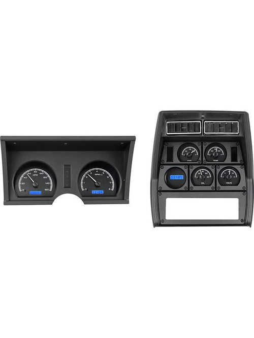 Dakota Digital VHX-78C-VET-C-B Analog Dash Gauge System Compatible with 1978-82 Chevy Corvette Carbon Fiber Blue Backlighting