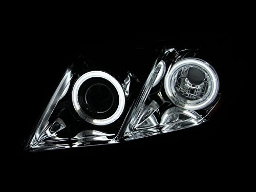 Projector Headlight Set ANZO USA w/CCFL Halo-Chrome 121180