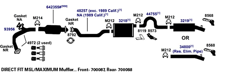 Exhaust Bolt/Spring AP Exhaust Products 4972