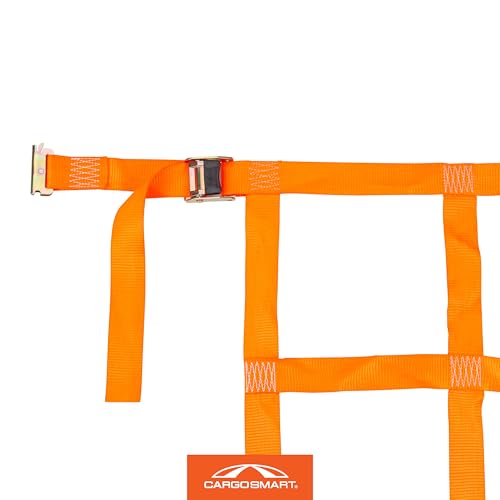 Adjustable Cargo Net CargoSmart — Connects to X-Track and E-Track Systems — 3,600lb Break Strength, 1,200lb Safe Work Load