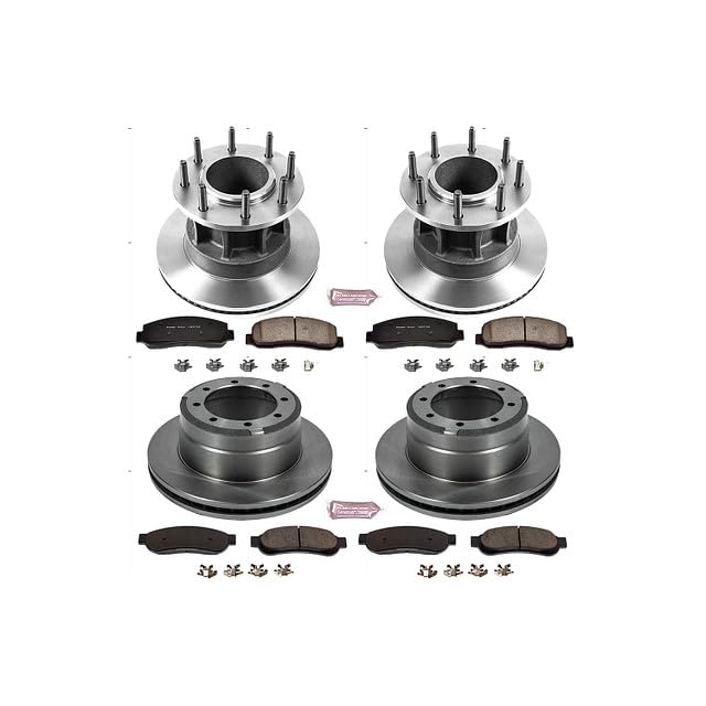 Power Stop KOE4032 Replacement Brake Kit-OE Brake Rotors & Ceramic Brake Pads For Ford F-350 Super Duty 2007-2010 [Model Specific]