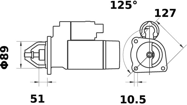 Starter Mahle - MS174