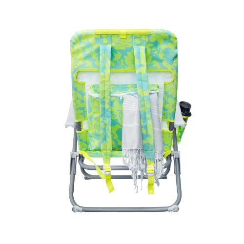 Hurley Beach Outdoor Standard Backpack Chair, One Size, Acid Green