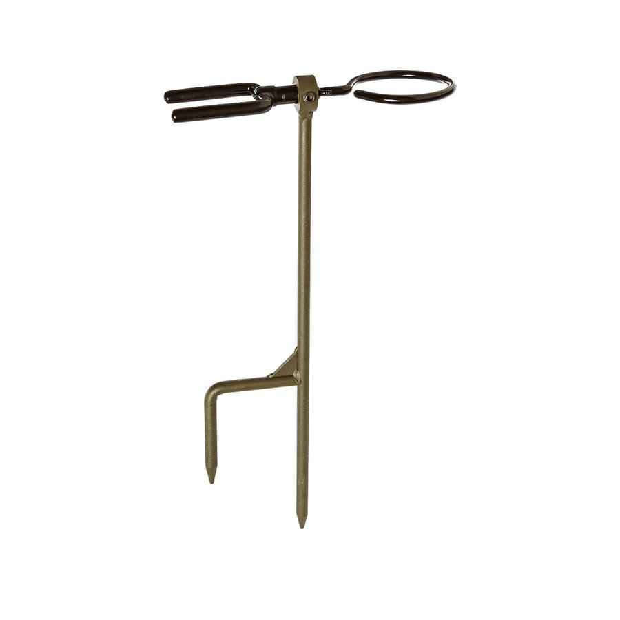 HME High Performance Portable Easy-To-Install Durable Versatile Archer's Ground Bow Stake with 360-Degree Rotating Fork - Arrow Ring Included