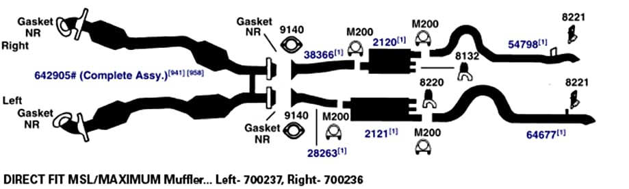 Exhaust Muffler AP Exhaust Products 700237