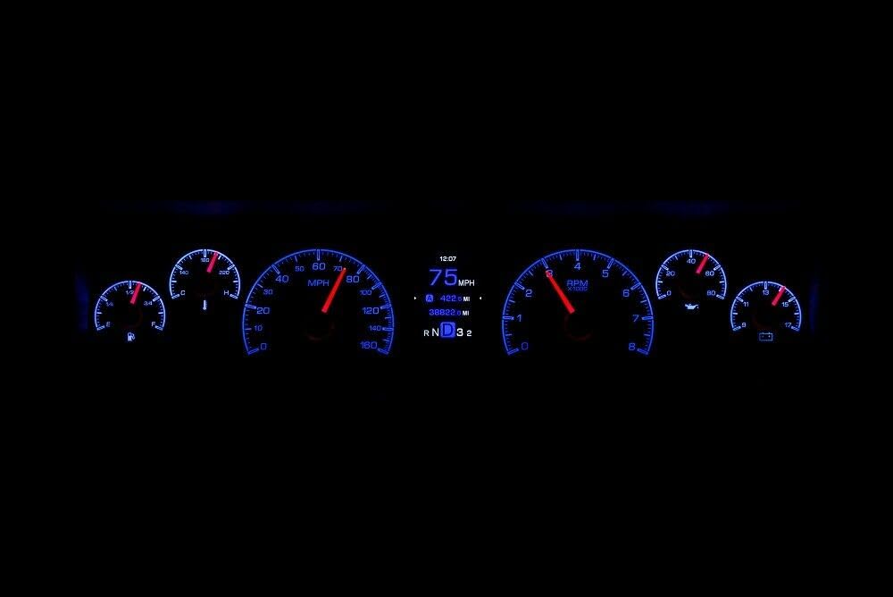 Dakota Digital HDX-77C-CAP-S Analog Gauge Instrument System Compatible with 1977-90 Chevy Caprice/Impala and 1984-86 Pontiac Parisenne Silver Alloy