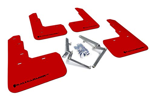 Mud Flap Rally Armor for 17-18 Honda Civic Type R UR Red w/Black Logo