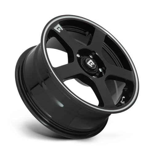 MR116 FS5 Motegi 16X7 5X100/4.5 5.57 40mm GLOSS BLACK W/MACHINED FLANGE - MR11667031340