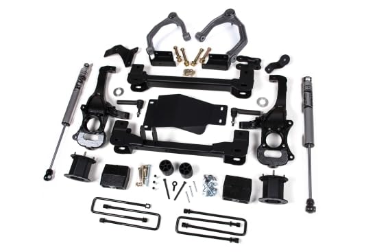4 inch Full Suspension Lift Kit Zone Offroad ZONC69F | FOX 2.0 Adv Series Shocks | Compatible with Chevrolet Silverado 1500 Custom T-Boss/LT, GMC Sierra 1500 AT4, 2024 LT 4WD, LTZ 4WD 2019-2023