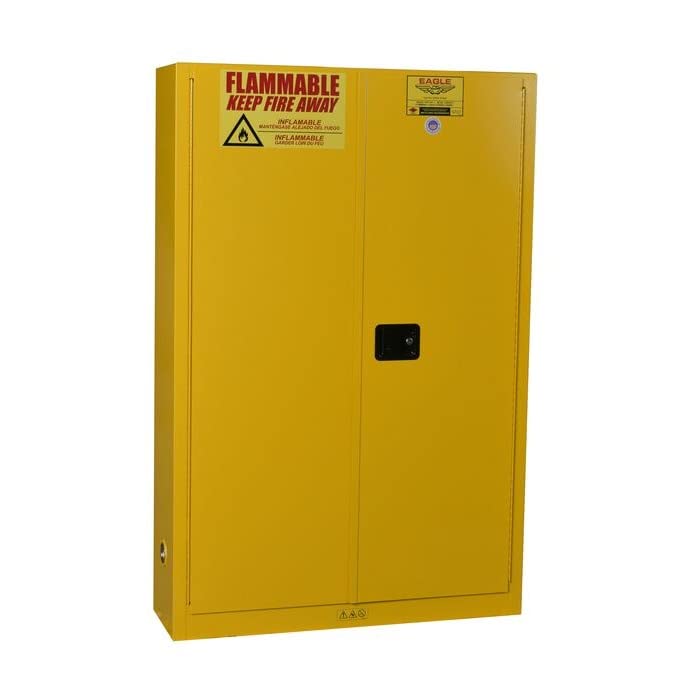 Aerosol Paint Safety Cabinet, 30 Gallon, 5 Shelves, 2 Door, Self Close, Yellow - YPI7710X