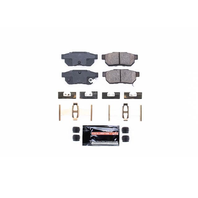 Power Stop Z23-374 Z23 Sport Carbon Fiber Infused Ceramic Brake Pads with Hardware For Acura Integra, Acc, CRX, Civic, Civic, Ci, Civic del Sol, Prelude [Model Specific]