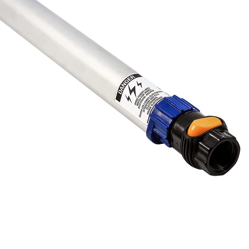 Camco Wash Brush Flow-Through with Push Button Telescoping Handle - Connect to Standard Water Hose to Clean Your Vehicle | Great for RV, Truck Boat and Car Washing - (41960)
