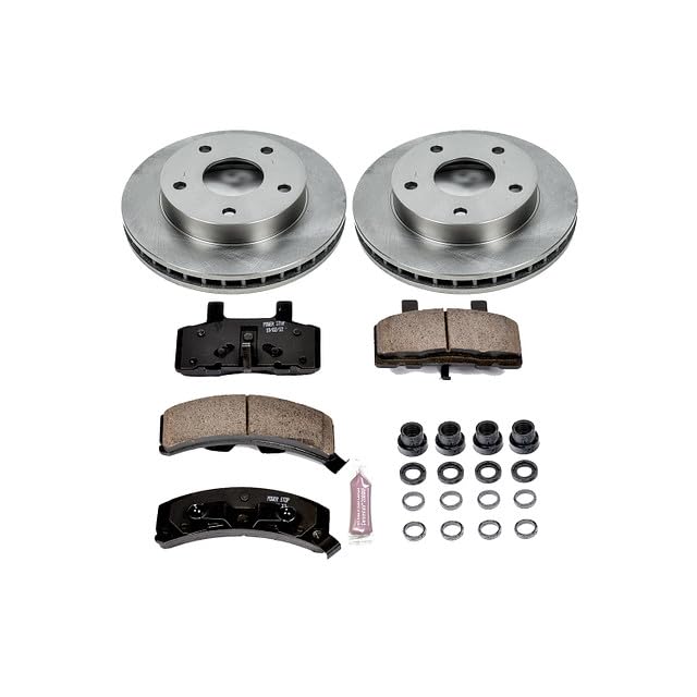 POWERSTOP Autospecialty KOE2126 Front Replacement Brake Kit-OE Brake Rotors & Ceramic Brake Pads For Dodge Ram 1500 1994-1999 [Model Specific]